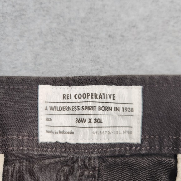 REI Co-op Jogger Pants 36x30 Black Trailsmith Stretch Drawstring Double Knee - Picture 5 of 6